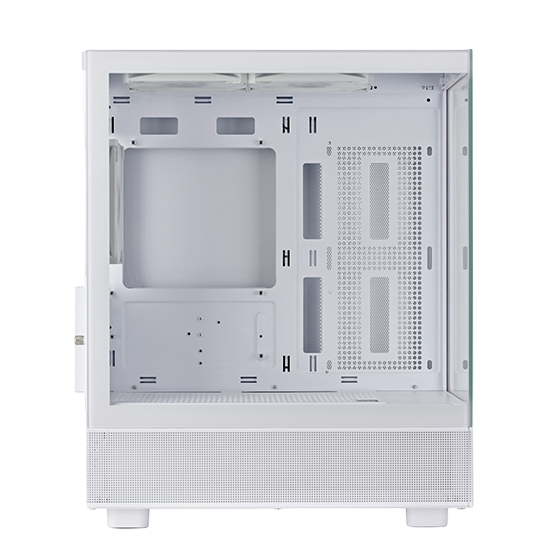 SilverStone LD04-W-ARGB Lucid Series Panoramic Tempered Glass Micro ATX Case - White - SST-LD04-W-ARGB
