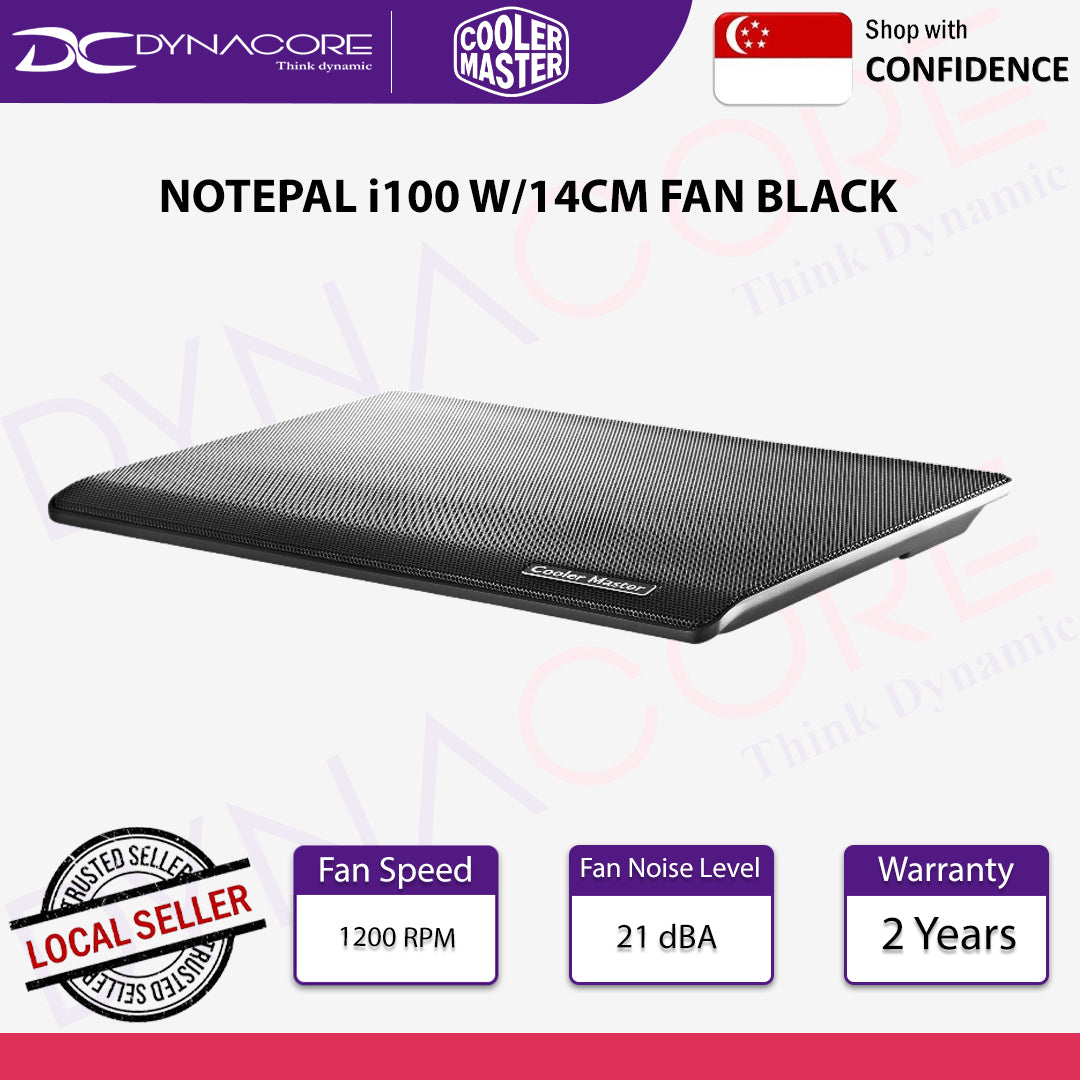 COOLER MASTER NOTEPAL i100 W/14CM FAN BLACK (2YRS BY BLT) - 884102016981