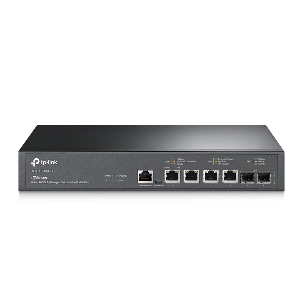 TP-LINK Omada SX3206HPP Omada Managed 4-port PoE++ 10G Switch with 2 SFP+ - 6935364006617