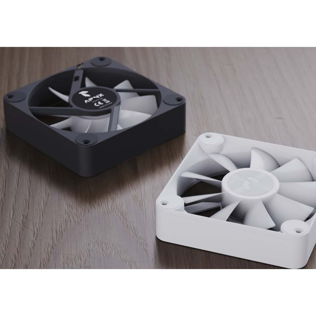 APNX FP1 140mm PWM ARGB Fan BLACK / WHITE (2Y) - 4711099474424,4711099474431