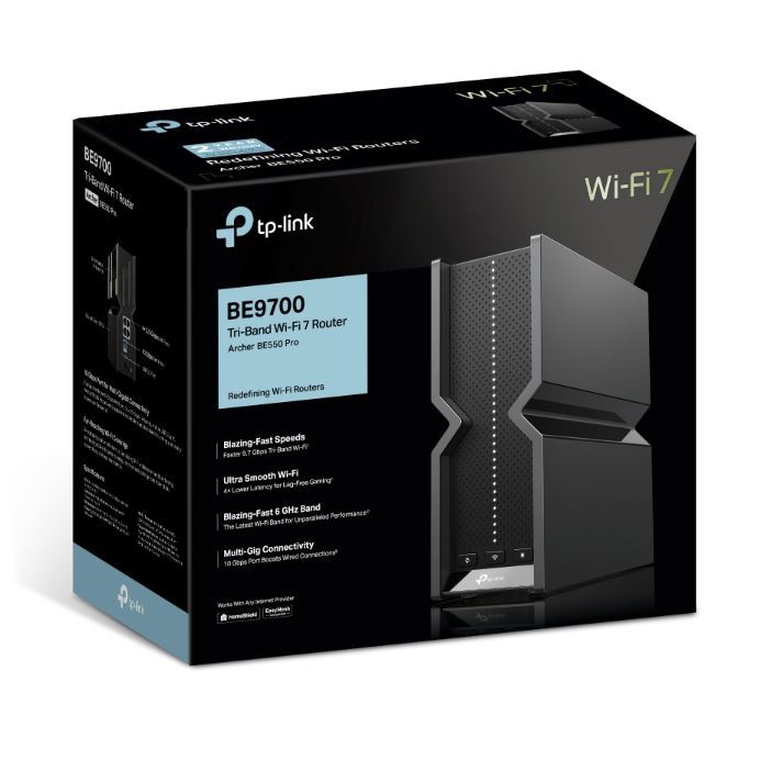 TP-LINK ARCHER BE550 PRO BE9700 TRIBAND WIFI 7 ROUTER - 8885020624809