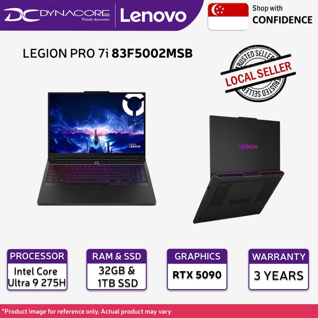 LENOVO LEGION PRO 7i 83F5002MSB 16IAX10H Gaming Laptop(16′ WQXGA OLED / Intel Core Ultra 9 Processor 275HX) 【PRE-ORDER】- 83F5002MSB
