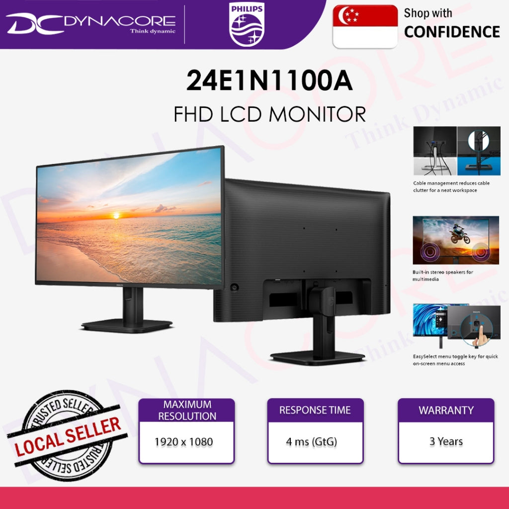 Philips 24E1N1100A 24" Full HD IPS 100Hz LCD Monitor - PHI24E1N1100A