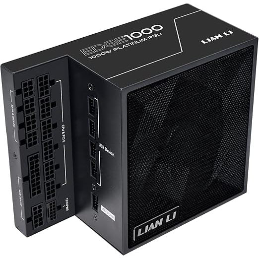 LIAN LI EDGE1000-1000W BLACK ATX3.0 80+ PLATINUM MODULAR PSU(10YRS) - 4718466015235