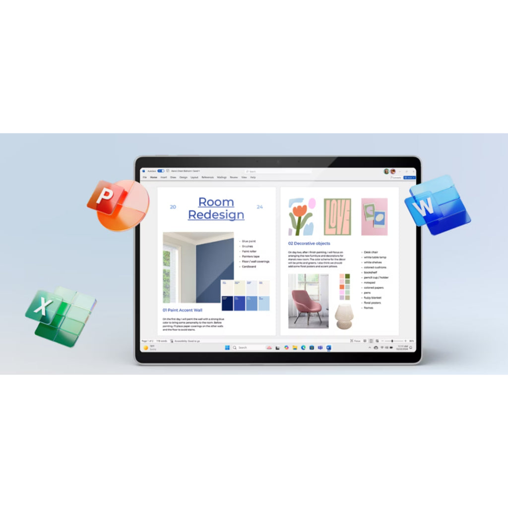 MICROSOFT OFFICE HOME 2024 1PC/M@C MEDIALESS Word, Excel, PowerPoint (NO WARRANTY/NO EXCHANGE) - 196388411870