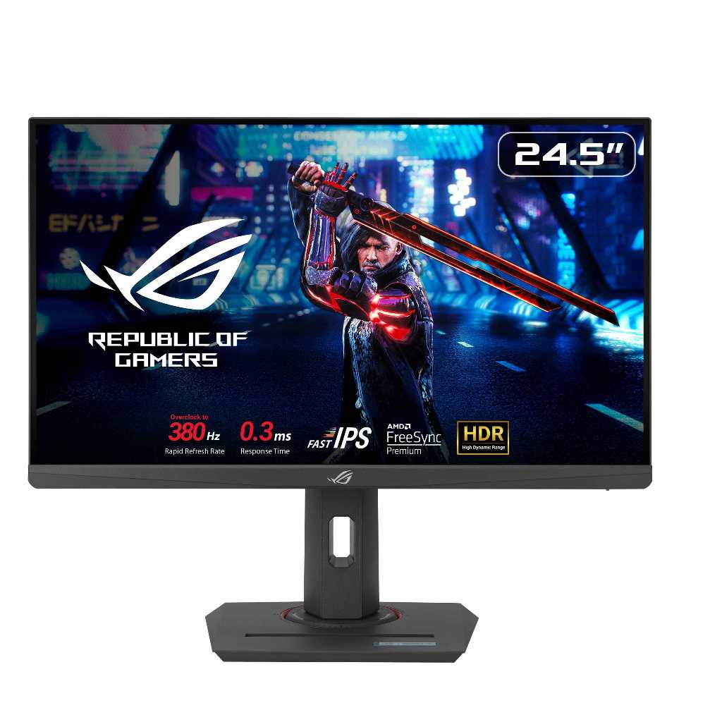 ASUS ROG Strix XG259QNS eSports Gaming Monitor - 25", Full HD, 380Hz (OC), Fast IPS, 1ms (0.3 min), HDR 400 - ASUSXG259QNS