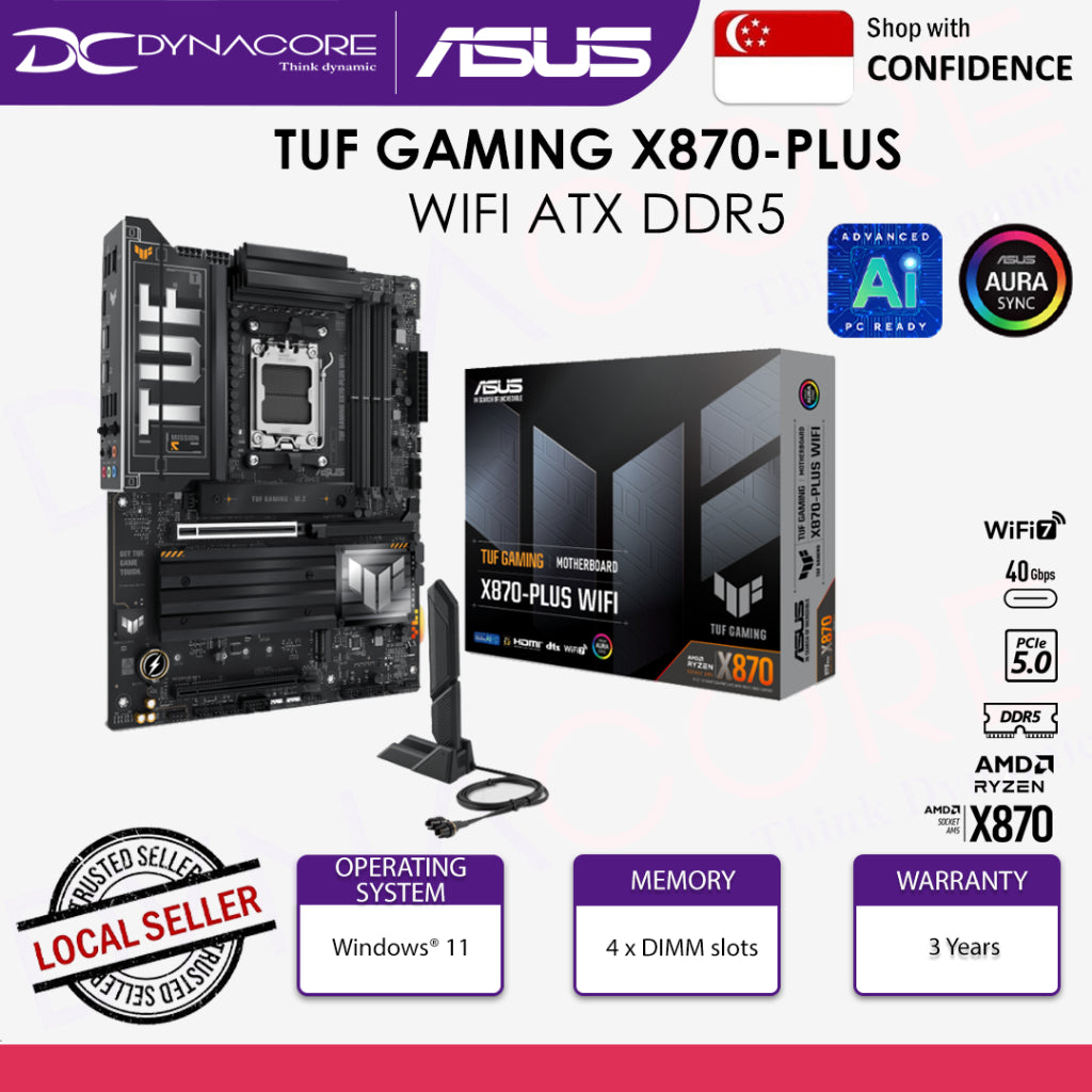 ASUS TUF GAMING X870-PLUS WIFI AM5 ATX MOTHERBOARD(3YRS ) - 4711387723616