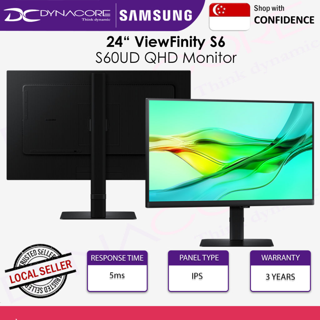 SAMSUNG LS24D604UAEXXS Flat 24IN HEIGHT ADJUSTABLE PD VIEWFINITY S6 - LS24D604UAEXXS