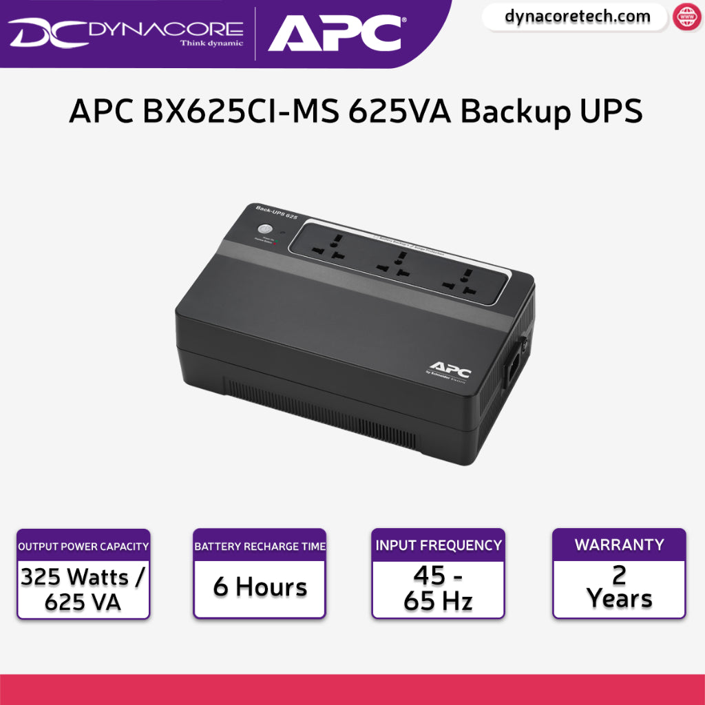APC BX625CI-MS 625VA Backup UPS - APC BX625 - APCBX625CIMS