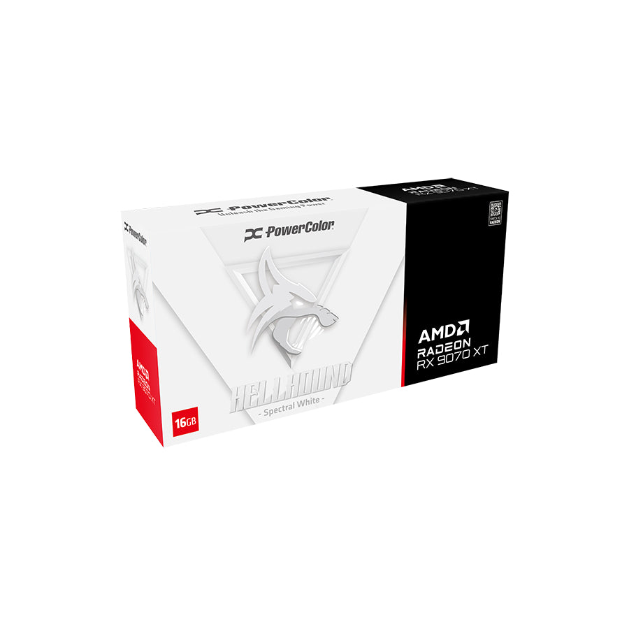 POWERCOLOR AMD RADEON HELLHOUND SPECTRAL WHITE RX9070XT 16GB OC GDDR6(3YRS) - 4713436175940