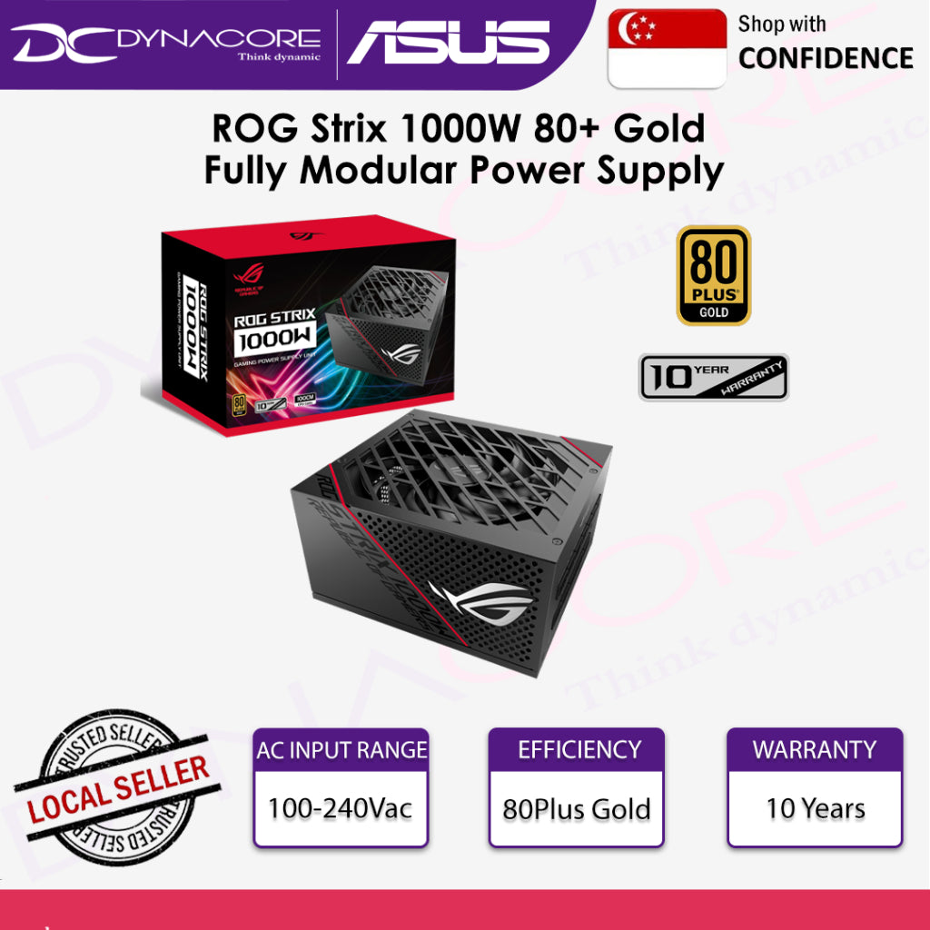 ASUS ROG STRIX 1000W 80+ GOLD FULLY MODULAR PSU(10YRS) - 4711387246115