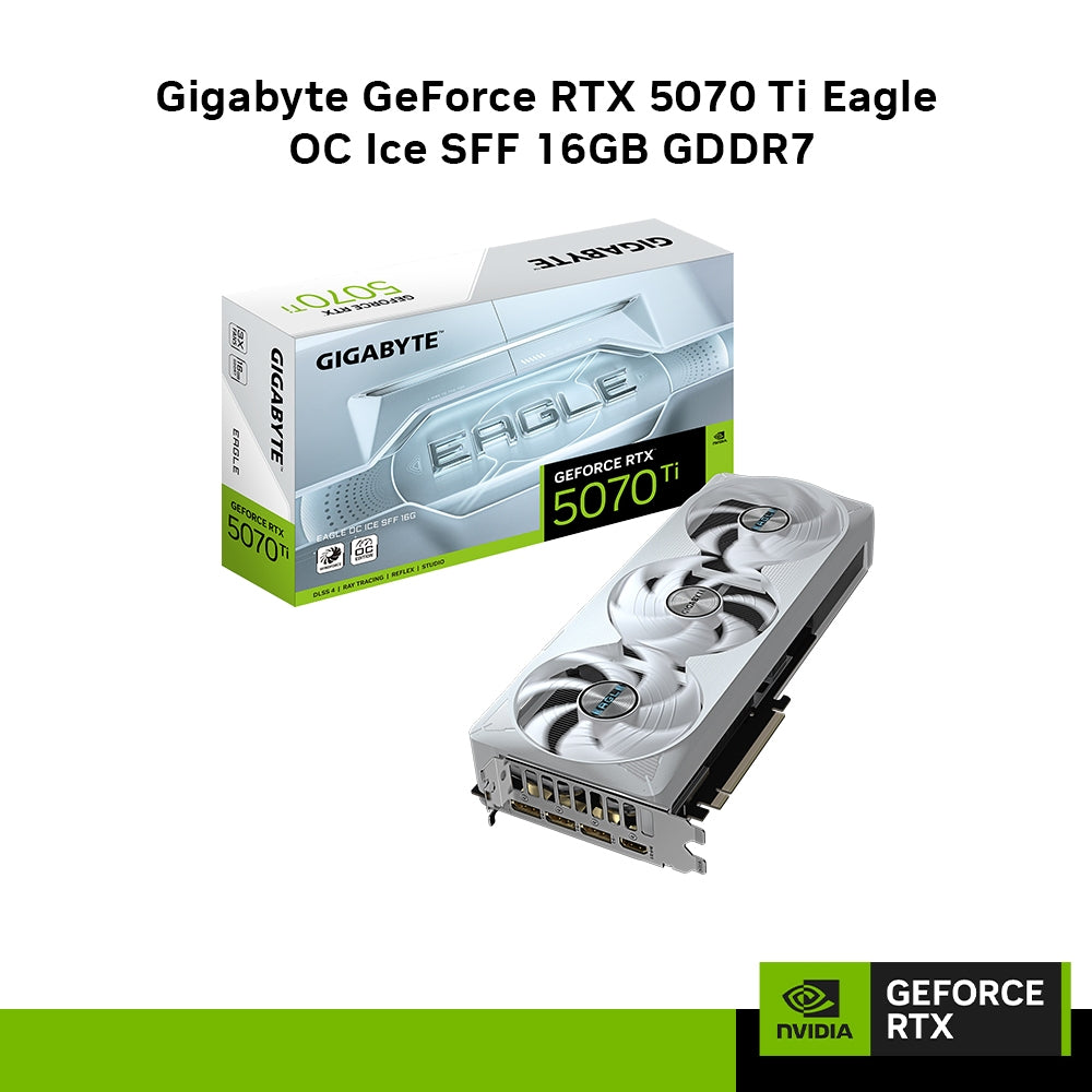 GIGABYTE GEFORCE RTX5070Ti EAGLE OC ICE SFF 16GB TRIPLE FAN GDDR7(3YRS) - 4719331355869