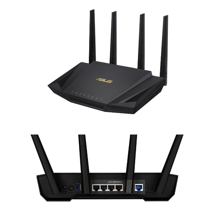ASUS RT-AX3000 V2 AX3000 Dual Band WiFi 6 Extendable Router - AiMesh, Built-in VPN, AiProtection Pro