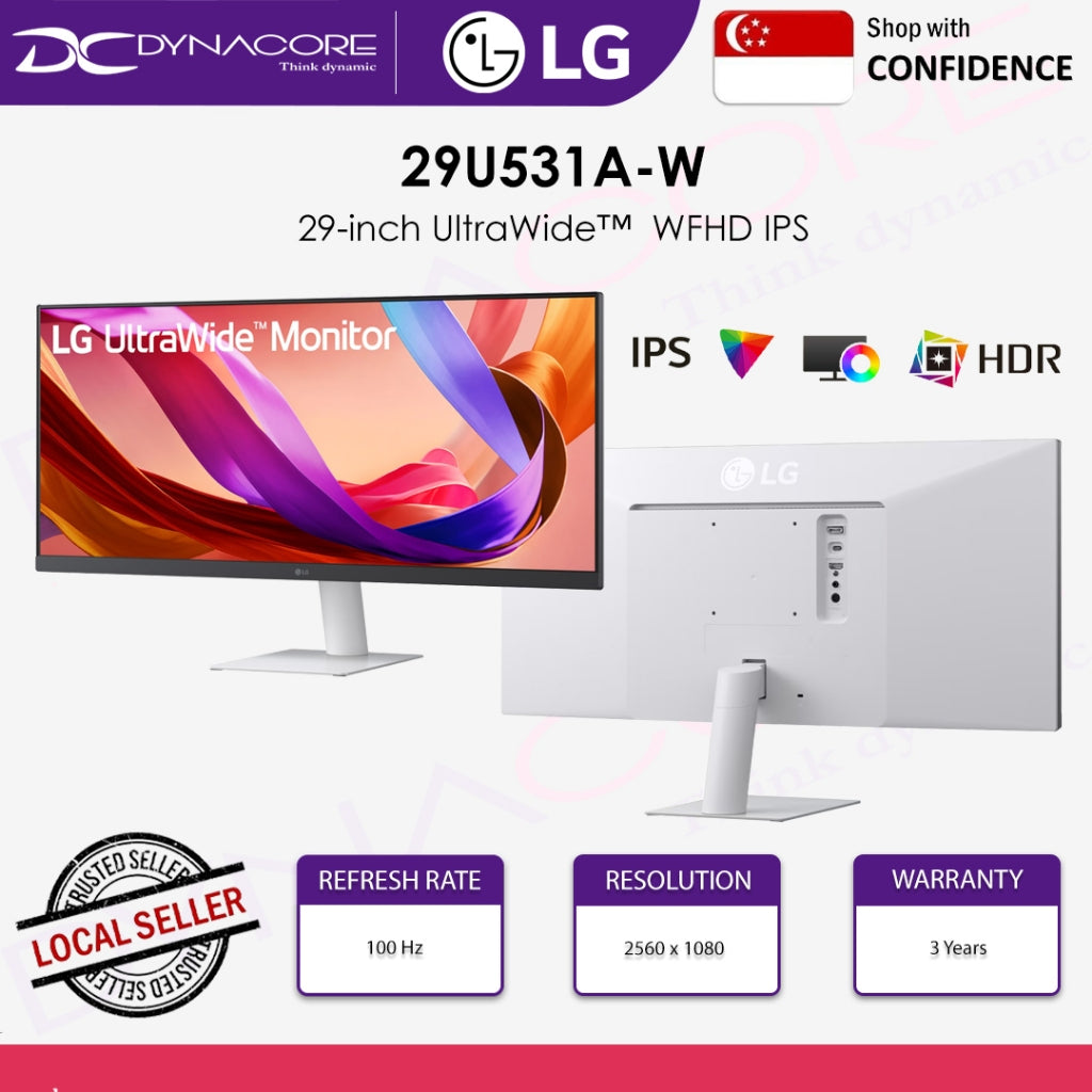 LG 29U531A-W 29-inch UltraWide™ 21:9 WFHD (2560x1080) IPS Display Type-C Monitor - LG29U531A-W
