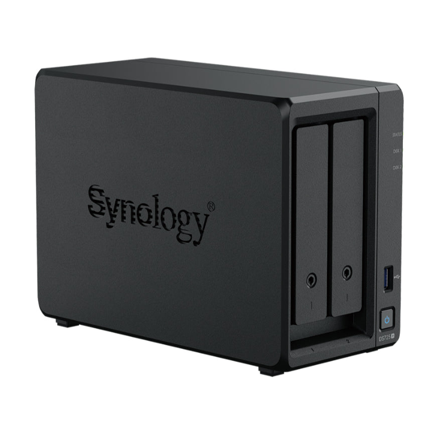 Synology DiskStation DS725+ 2-Bay NAS Enclosure 2.5GbE & 4K Video Support - Without HDD - 4711174726035