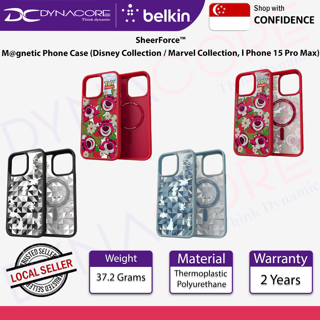 Belkin SheerForce™ New M@gnetic Phone Case (Disney Collection / Marvel Collection, l Phone 15 Pro Max)