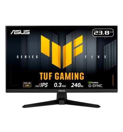 ASUS TUF Gaming Series 5 - VG249QM5A Gaming Monitor – 23.8-inch Full HD Fast-IPS panel, 240Hz, 0.3ms , G-SYNC® compatible, AMD FreeSync™ Premium, ELMB SYNC, 99% sRGB, DisplayWidget Center, Gaming AI - ASUSVG249QM5A
