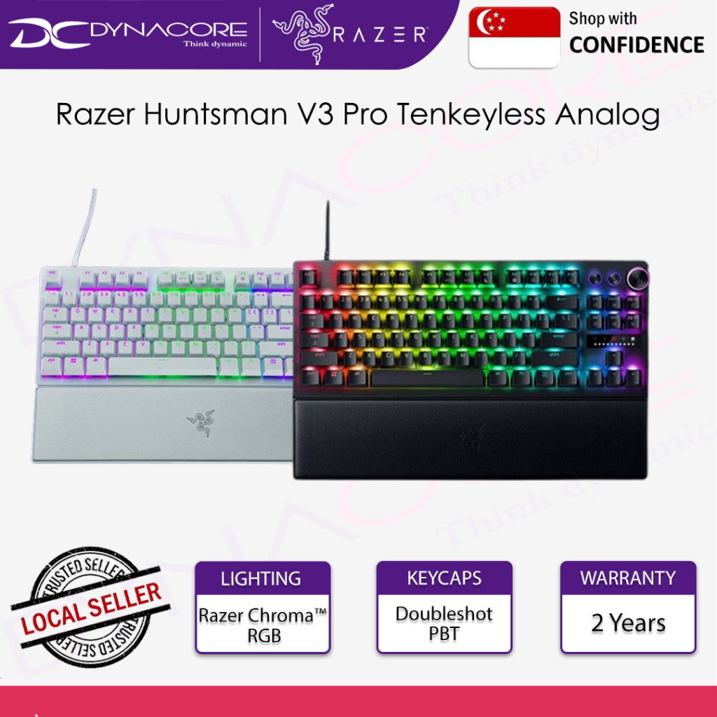 Razer Huntsman V3 Pro Tenkeyless Analog Optical Mechanical Gaming Keyboard RZ03-04980100-R3M1