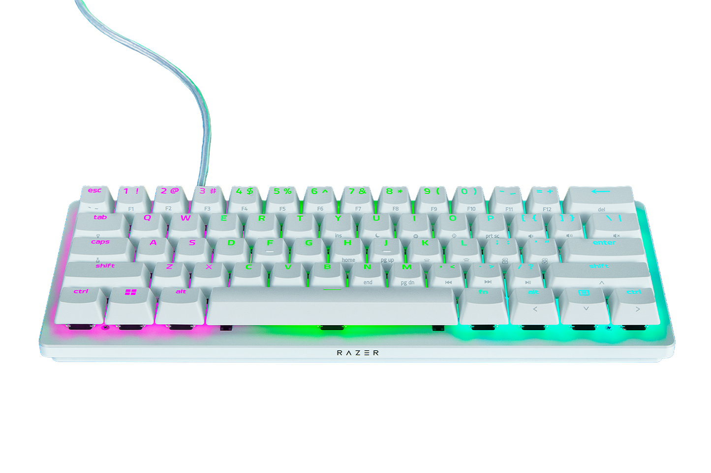 RAZER HUNTSMAN V3 PRO MINI 60PCT ANALOG OPTICAL ESPORTS KEYBOARD WHITE-8887910072103