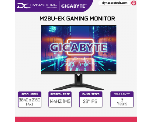 Gigabyte M28U / M28U-EK 28" 4K IPS KVM Gaming Monitor (1ms,144Hz/Adaptive-Sync/8-Bit Color/HDMI 2.1) - GIGABYTEM28U-EK