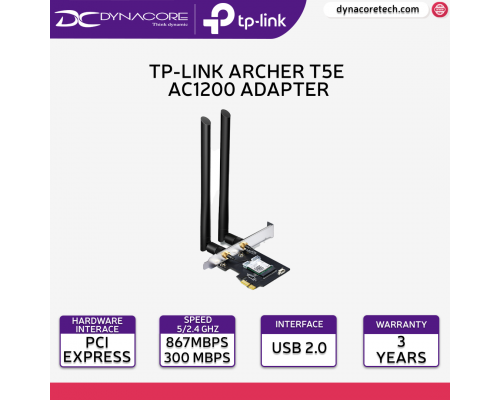 ["FREE DELIVERY"] - Tp-Link Archer T5E AC1200 WiFi Bluetooth 4.2 PCIe Adapter - 6935364088965