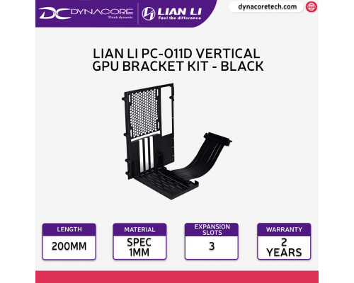 Lian Li PC-O11D Mini Vertical GPU Bracket Kit , PCI-E 3.0 Riser Black   -4718466009821