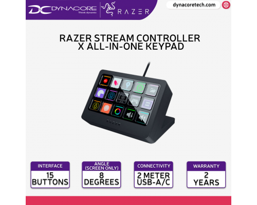 Razer Stream Controller X All-in-one Keypad for Streaming Controller RZ20-04790100-R3M1-8887910000342