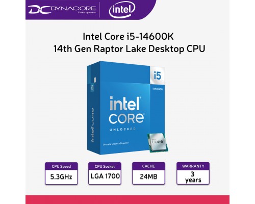 Intel Core i5-14600K 14th Gen Raptor Lake Desktop CPU / Processor - 5032037278447