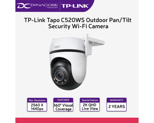 ["FREE DELIVERY"] - TP-Link Tapo C520WS Outdoor Pan/Tilt Security Wi-Fi Camera - 4895252501599