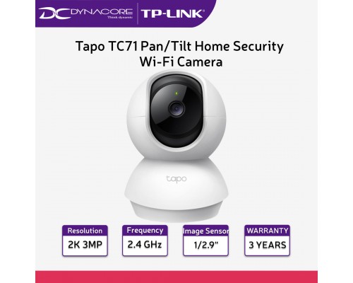 ["FREE DELIVERY"] - TP-Link Tapo TC71 Pan/Tilt Home Security Wi-Fi Camera - 4895252502497