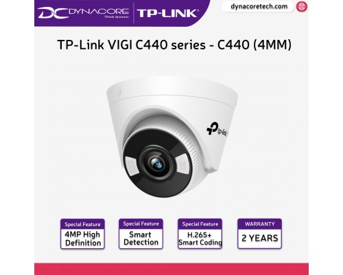 TP-Link VIGI C440 series | VIGI 4MP Full-Color Wi-Fi Turret Network Camera 24h Full-Color Wired/Wireless Connection | C440 (4mm) - 4897098683651