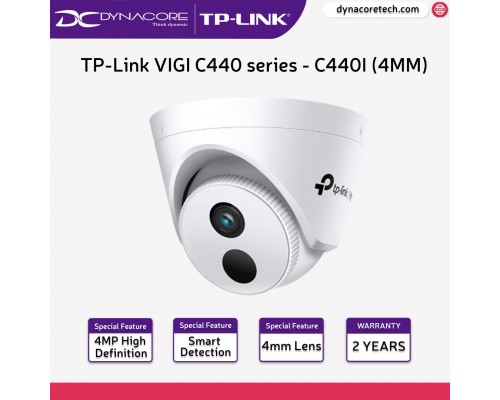 ["FREE DELIVERY"] - TP-Link VIGI C440 series | VIGI 4MP Full-Color Wi-Fi Turret Network Camera 24h Full-Color Wired/Wireless Connection | C440I (4mm) - 4897098689073