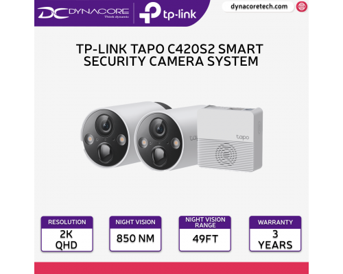 TP-Link Tapo C420S2 Smart Wire-Free Security Camera System - 2 Pack - 4897098688052