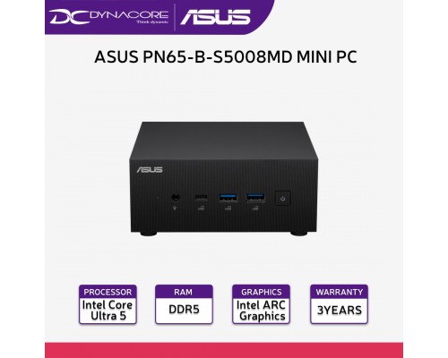 【READY STOCK】 ASUS PN65-B-S5008MD MINI PC BAREBONE (ULTRA 5 12CORE/DDR5/WIFI+BT/HDMI)3YRS - 4711387524374