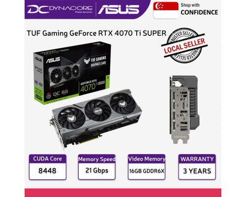 ["FREE DELIVERY"] - ASUS TUF Gaming GeForce RTX 4070Ti SUPER 16GB GDDR6X OC Edition Graphics Card RTX4070 4070Ti - 4711387437834
