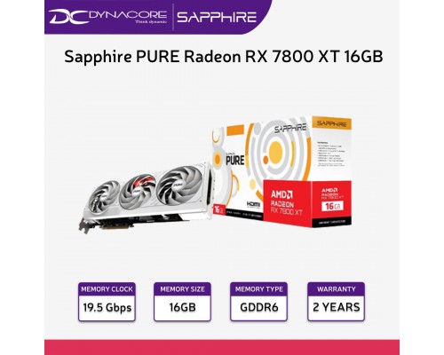 Sapphire PURE Radeon RX 7800 XT 16GB Graphics Card - 4895106294455