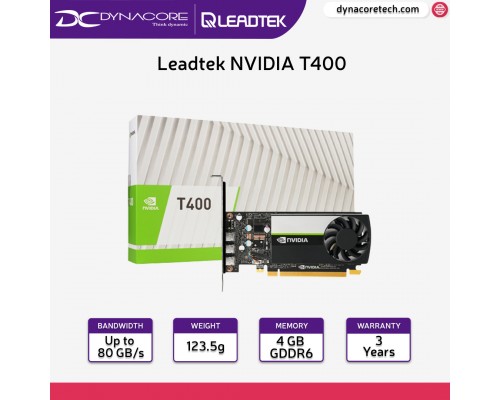 Leadtek NVIDIA T400 4GB GDDR6 Professional WorkStation Graphics Card - 812674025032