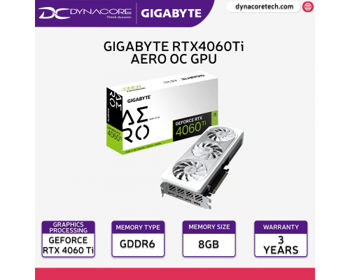 Gigabyte AORUS GeForce RTX 4060 Ti AERO OC 8G 8GB GDDR6 Graphics Card GV-N406TAERO OC-8GD