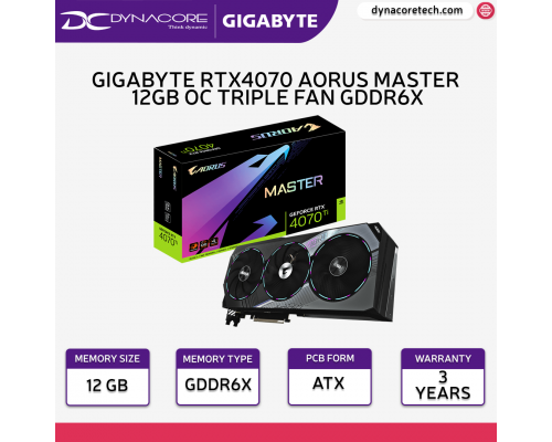 Gigabyte AORUS GeForce RTX 4070 MASTER 12G GDDR6X 12GB Graphics Card GV-N4070AORUS M-12GD-4719331312954