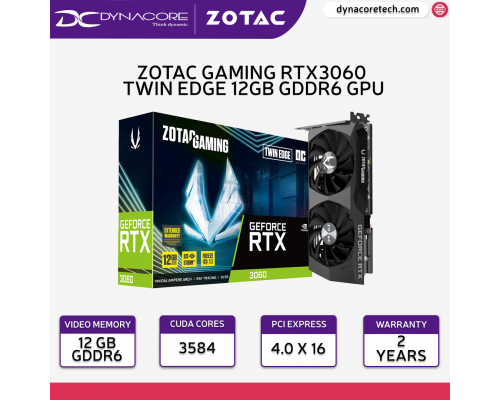 Zotac GAMING GeForce RTX 3060 Twin Edge 12GB GDDR6 Graphics Card ZT-A30600E-10M
