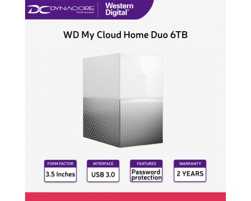 WD My Cloud Home Duo 6TB Personal Cloud Storage - Dual Drive - 718037848686
