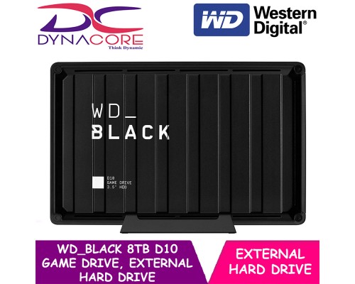 WD BLACK 8TB D10 EXTERNAL GAMING HARD DISK DRIVE BLACK WDBA3P0080HBK-SESN     - 718037871240