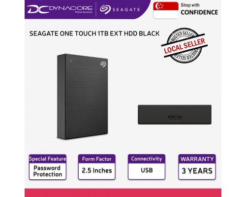 SEAGATE ONE TOUCH 1TB EXT HDD BLACK - STKY1000400