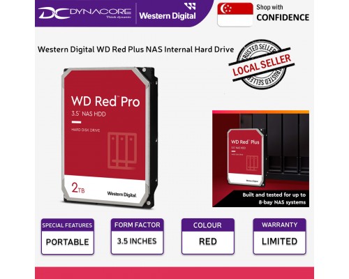Western Digital 2TB WD Red Plus NAS Internal Hard Drive - WD20EFZX