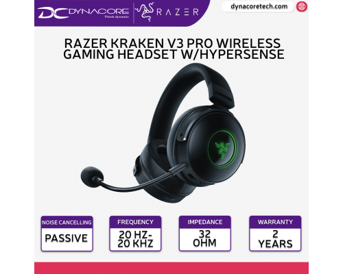 ["FREE DELIVERY"] - Razer Kraken V3 Pro Hypersense Wireless Gaming Headset with Haptic Technology RZ04-03460100-R3U1   -  8886419378556