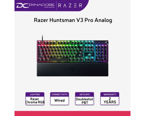 ["FREE DELIVERY"] - Razer Huntsman V3 Pro Analog Optical Esports Mechanical Gaming Keyboard RZ03-04970100-R3M1 - 8887910073186