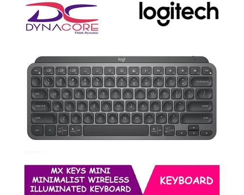Logitech MX Keys Mini Minimalist Wireless Illuminated Keyboard, Compact, Bluetooth, Backlit, USB-C, Compatible with Apple macOS, iOS, Windows, Linux, Android, Metal Build-Graphite -097855169655