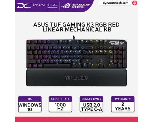 ASUS TUF Gaming K3 Red Switch - RA05 Mechanical Gaming Keyboard with N-Key Rollover