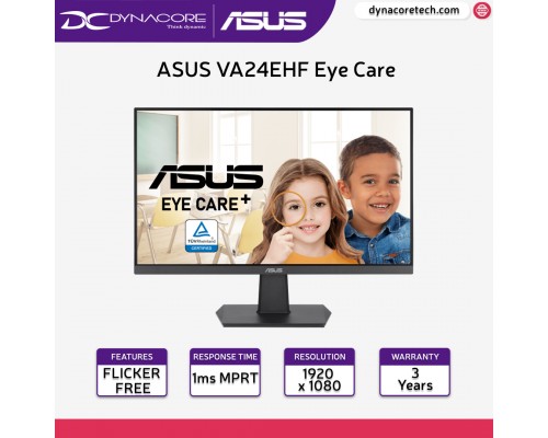 ASUS VA24EHF Eye Care Gaming Monitor - 24-inch, IPS, Full HD, Frameless, 100Hz, Adaptive-Sync - ASUSVA24EHF