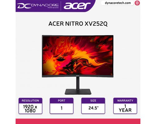 Acer NITRO XV252Q LVbmiiprx 24.5" Full HD (1920 x 1080) 165Hz Gaming Monitor